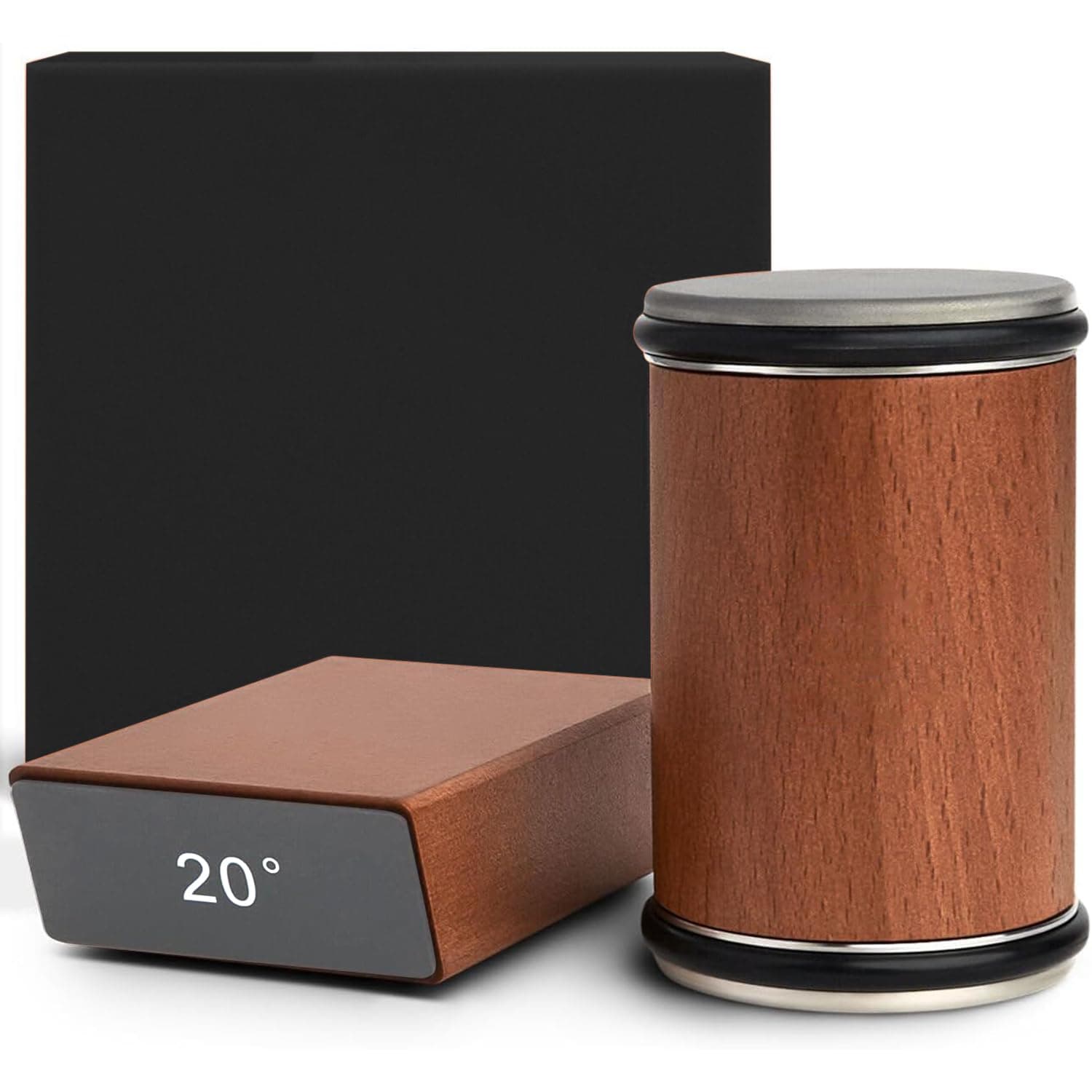 Rolling Knife Sharpener Kit, magnetic knife sharpener with Two Fixed Angles 15 and 20 ​Degrees, Wooden roller sharpener for knives for Pocket Knife, Kitchen Knives, Chef Knife Set