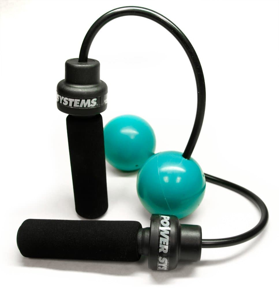 Power Systems Airope Original, Weighted Jump Rope Alternative, Light Resistance, Pair, Green/Black (34901)