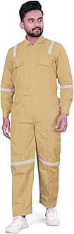 AREEVANZ Men's Cotton Industrial Work WEAR Industrial Coverall Boiler Suit with Reflective Tape