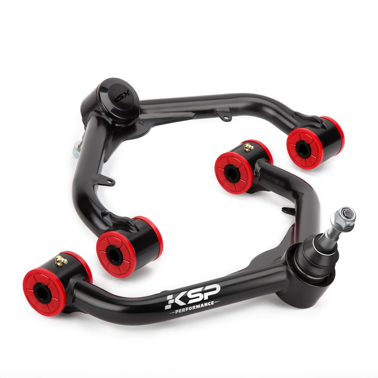 KSP 2"-4" Upper Control Arm for Silverado Sierra 2500 3500 2000-2010, Adjustable Tubular Suspension Arms Compatible with Chevrolet GMC After 2-4inch Lift (Package of 2 Black)