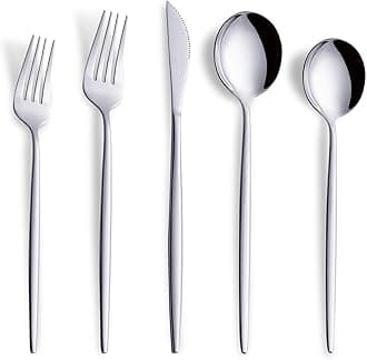 40 Piece Silverware Set,Stainless Steel Flatware Cutlery Set Service for 8 Including Forks Spoons Knives,Kitchen Utensil Set,Tableware for Home and Restaurant, Dishwasher Safe