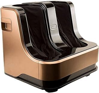 Lifelong Calf, Foot and Leg Massager Machine for Home - Pain Relief Massage for Legs - Heat + 4 Vibration Motors - Rolling, Kneading, and Shiatsu - Improve Blood Circulation, Dark Brown, 80W (LLM99)