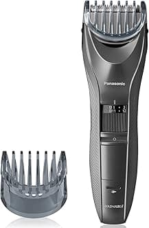 Performance Hair Clipper with 2 Accessories and Adjustable Length Adjustments, Wired or Cordless Hair and Beard Trimmer - ER-GC63-H (Silver)