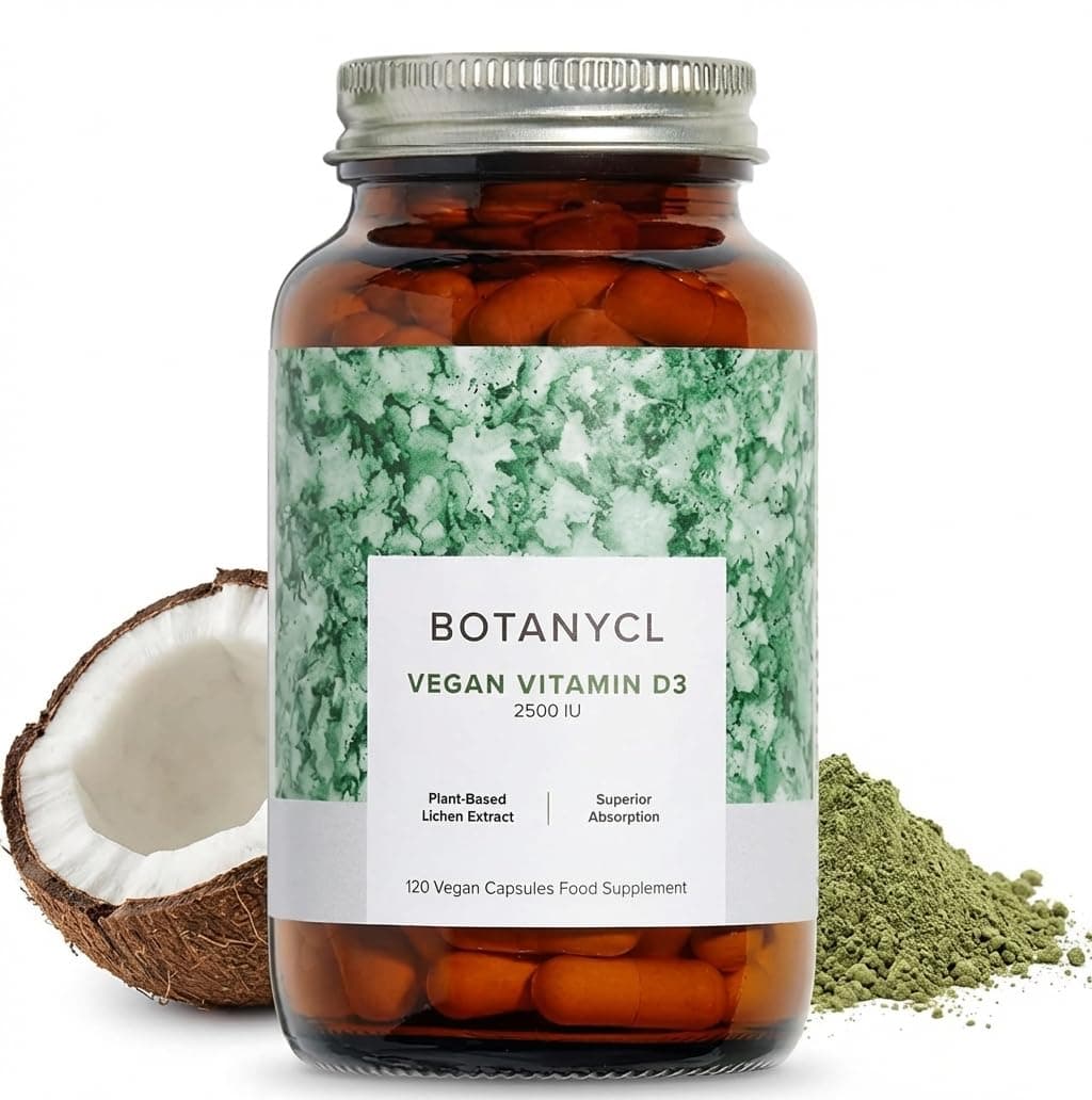 – Vegan Vitamin D3 - As Seen on Dragons’ Den - 2500 IU - 120 Capsules - 4 Month Supply - 100% Plant-Based from Lichen - Supports Hair, Mood, Immune Health & Bone Strength