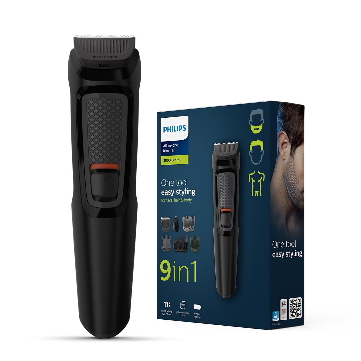 Philips Multi Grooming Kit MG3710/65, 9-in-1 (New Model), Face, Head and Body