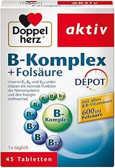 Doppelherz Supra Folic + B-Complex Tablets, 30 ct.