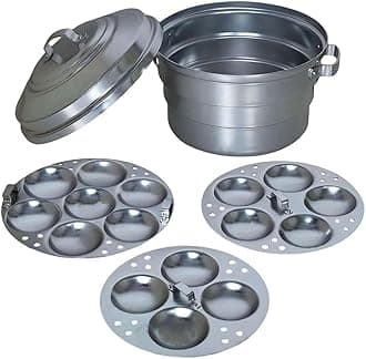 Aluminum idly Steamer/Cooker/Maker/satti, Gas Base 14 Idli Pot, Export Quality