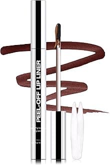 Erinde Peel Off Lip Liner Stain, Long Lasting Tattoo Lip Liner with Tweezer, Matte Finish, Waterproof Transfer Proof Lip Stain Peel Off, Non-Stick Cup Nude Lip Stain Lipliner, 02
