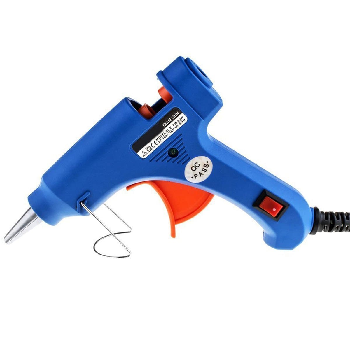 Hot Melt Glue Gun, Wunsche High Temperature Mini Melting Glue Gun Kit Flexible Trigger 20W For DIY Art Craft, Sealing, Quick Repair Blue