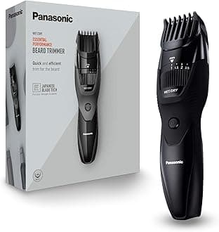 PanasonicER-GB43 Beard Trimmer with 20 Length Settings (0.5-10 mm) with Charging Station Black