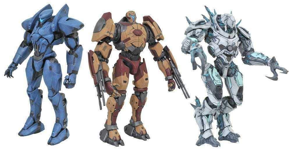 Pacific Rim 2: Ajax, Valor Omega, Jaeger Drone Series 3 Action Figure Set