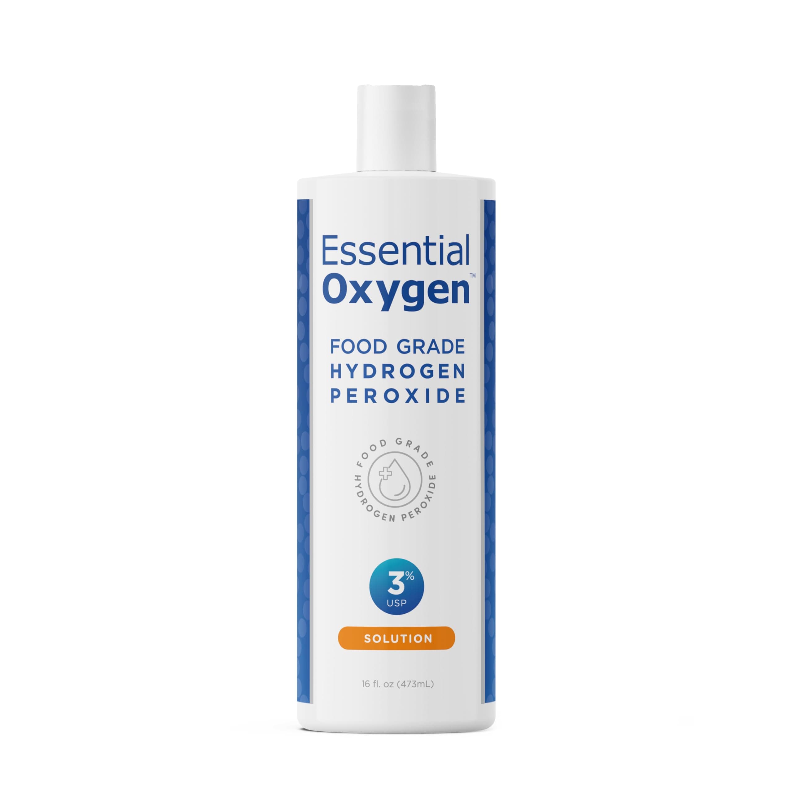 Essential Oxygen Food Grade Hydrogen Peroxide, Natural Cleaner, 3% USP, White, 16 Ounce