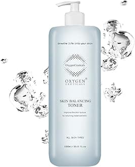 OxygenCeuticals Skin Balancing Toner – Hydrating & pH Balancing Facial Toner with Centella, Lavender & Freesia Extracts, Improves Skin Texture for Oily & Combination Skin. 33.8 fl.oz (1000ml)