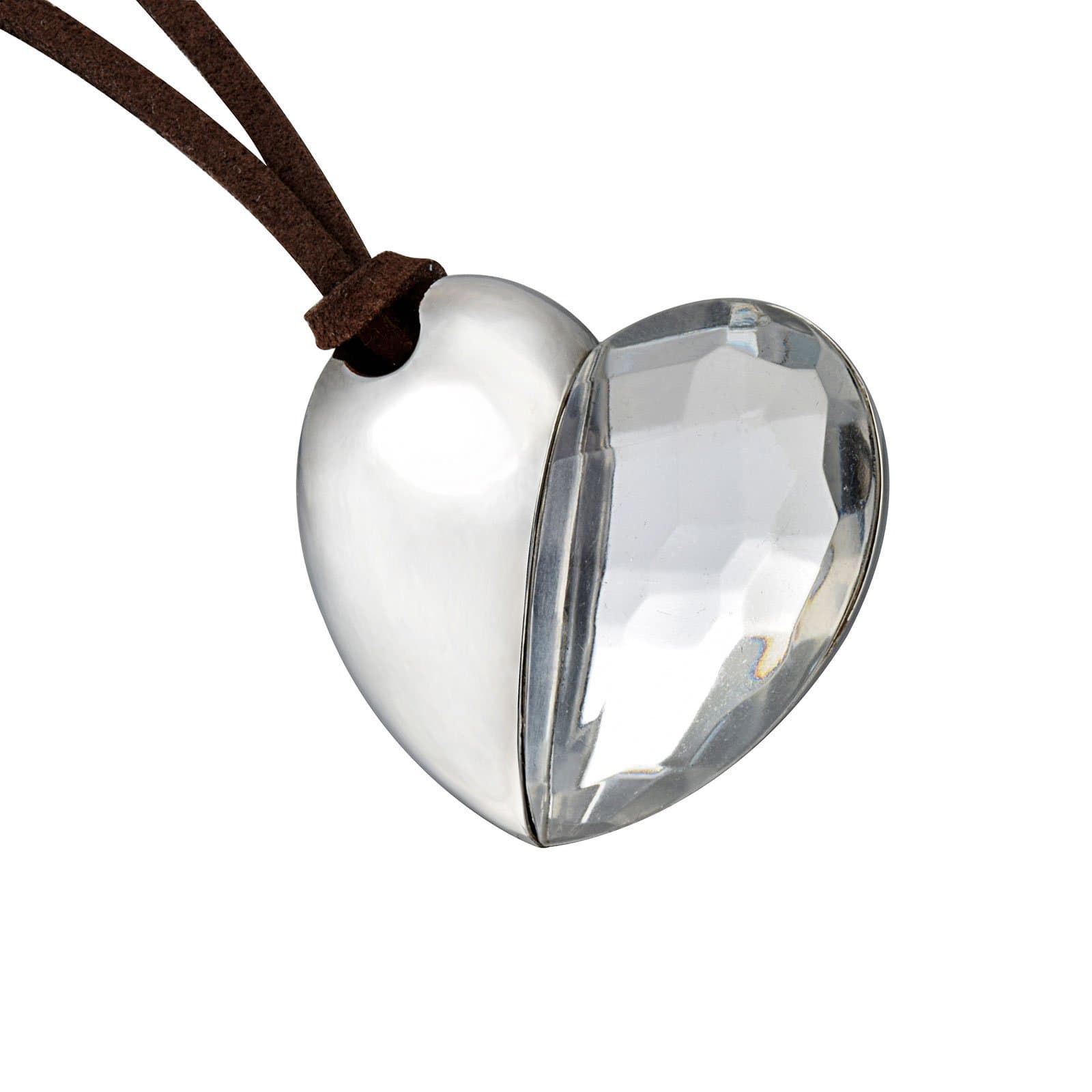 64GB Crystal Heart Shape USB Flash Drive with Necklace ( 64 GB,Transparent )