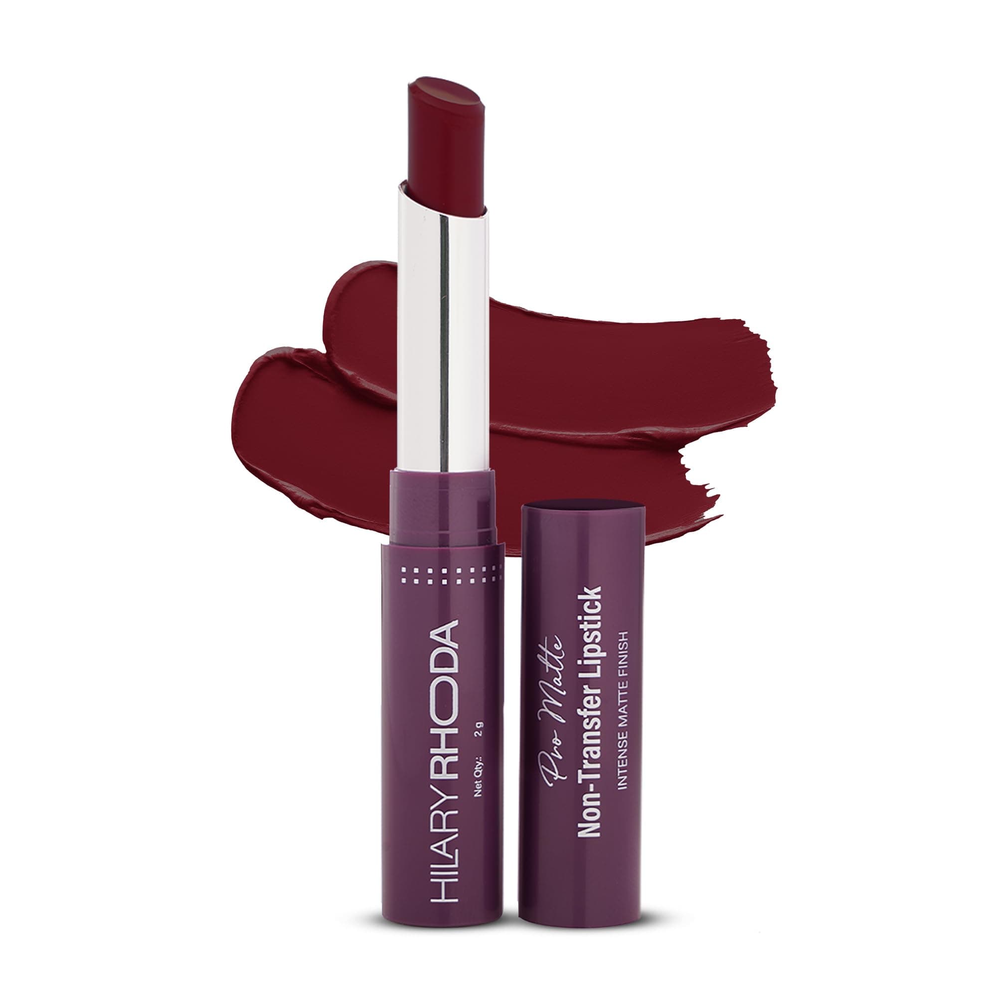 Hilary Rhoda Pro Matte Non-Transfer Lipstick | Waterproof & Smudge-Proof | 12-Hour Long Stay | 24 Shades Available | Highly Pigmented Matte Finish Lipstick | 2g - (Rose Petal | Shade 06)