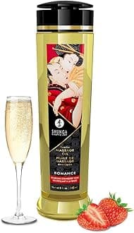 Shunga Massage Oil-E22949 Massage Oil Strawberries One Size