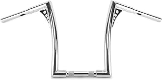 TIGERSGATE 1-1/4" Fat Ape Hangers Handlebar Butterfly Wing bar for Harley Sportster Dyna Softail 1995-Up Road King (CHROME, 12 INCH)