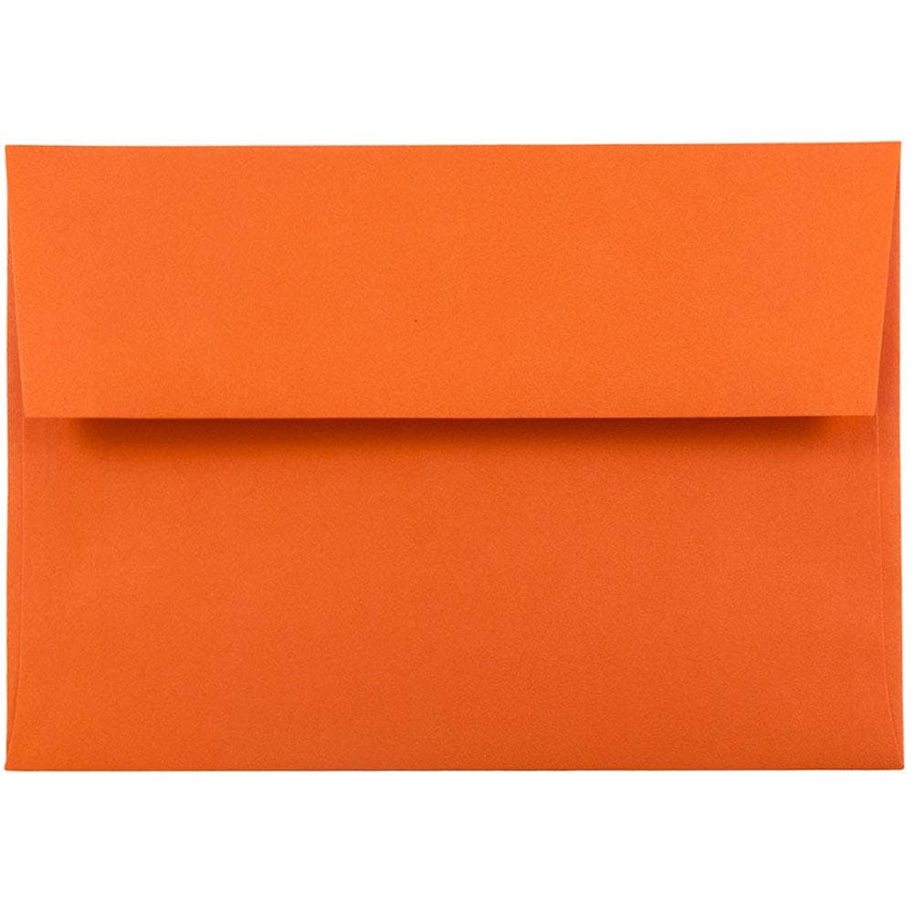 JAM PAPER A6 Colored Invitation Envelopes - 4 3/4 x 6 1/2 - Orange Recycled - 100/Pack