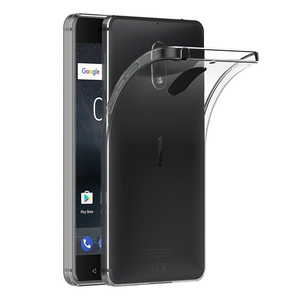 Case for Nokia 6 (5.5 inch) MaiJin Soft TPU Rubber Gel Bumper Transparent Back Cover