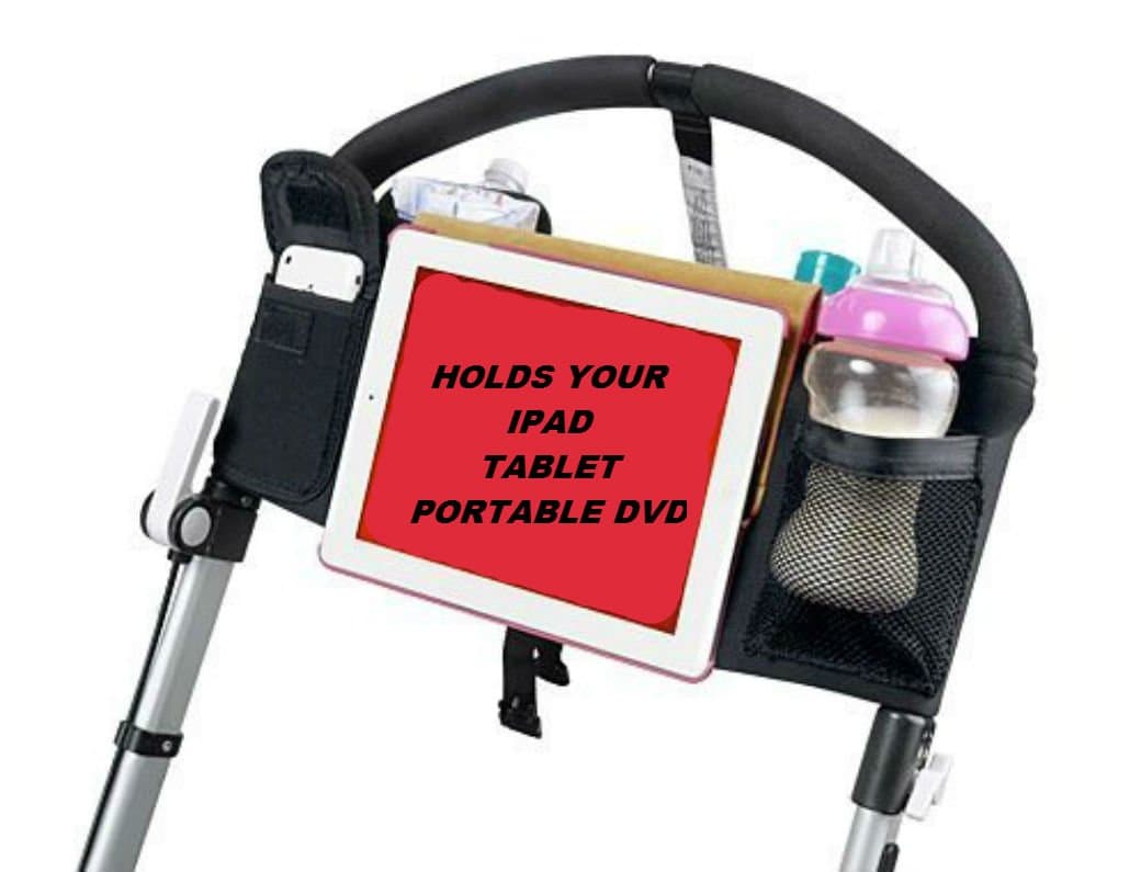 Baby-BeeHaven Stroller DVD Player Holder & Pouch Organizer