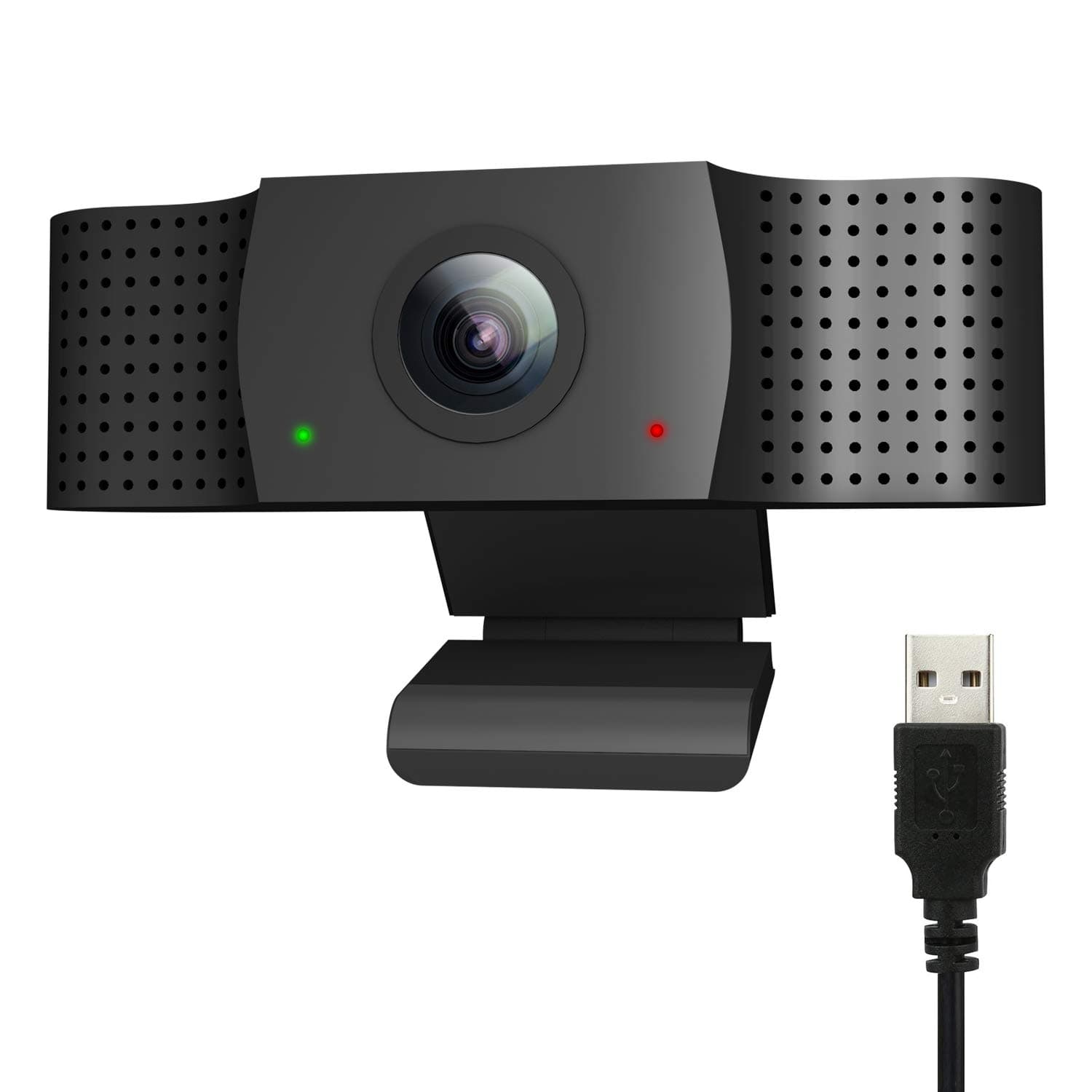 Webcam with Microphone, Kolaura 1080P HD PC Webcam with USB Plug & Play Desktop Laptop Live Streaming Camera for Video Calling Recording Video Conference Online Teaching Business Meeting