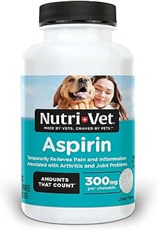 Nutri-Vet Aspirin for Dogs, Dog Aspirin, Pet Essentials, Inflammation Care, Joint Support for Seniors, Arthritis Pain Relief, 300mg per Tablet, Over 50 lbs, 75 Count