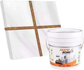 Resin Epoxy Grout - 1 Kg-3 Kg & 5 Kg - Goldan_ Glitter-Sparkle Colors Tile Grout_Fastobond | 3 Components Only | Premixed Glitter For Uniform Finish (3 Kg, C.Brown Golden), 1 Bucket