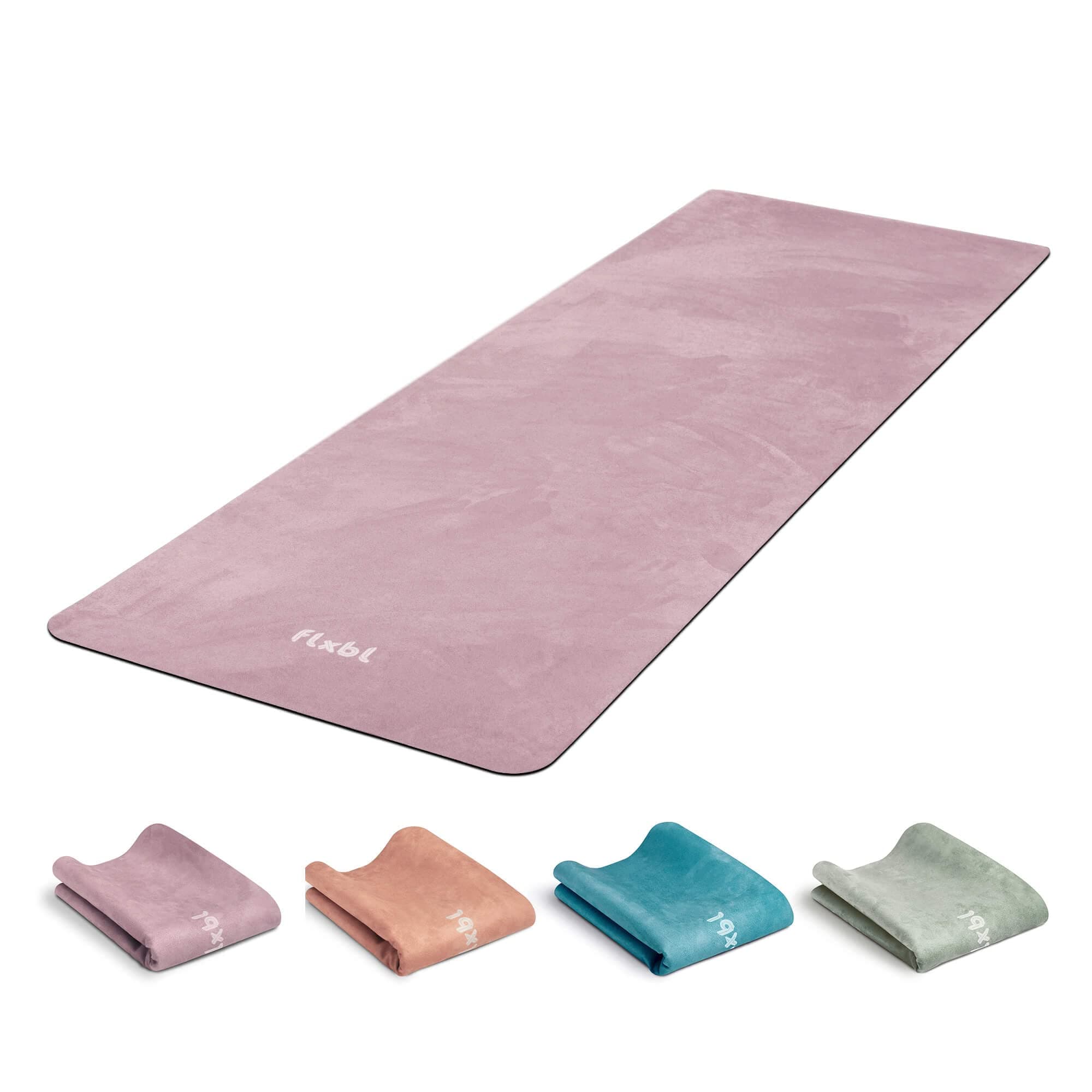 FLXBL Travel Yoga Mat and Top Layer - Thin, Light, Foldable and Washable