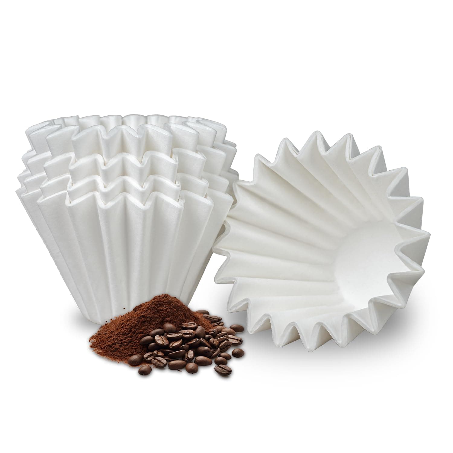 1-2 Cup Coffee Filters,100 Count Disposable Coffee Filters Basket, Small Coffee Filter, Compatible with Kalita Wave Dripper 155 Series, Single Serve Coffee Maker, Drip Coffee Maker, for 1-2 People