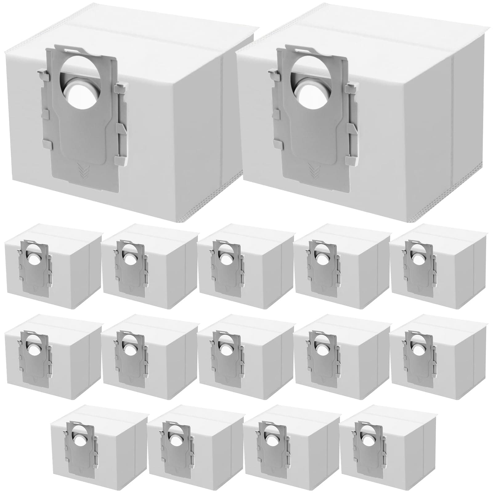 16 Pack Q7 Q5 Dust Bag for Roborock Q7 M5+, Q10 S5+/Q10 X5+, S8+, S8 Pro Ultra, Q7 Max+/Max, Q5 Max+, Q8 Max+, S7 Pro Ultra, Q5, Q5+, Q7, S7 MaxV Ultra Robot Vacuum, 3.5L Large Capacity Disposable Bag