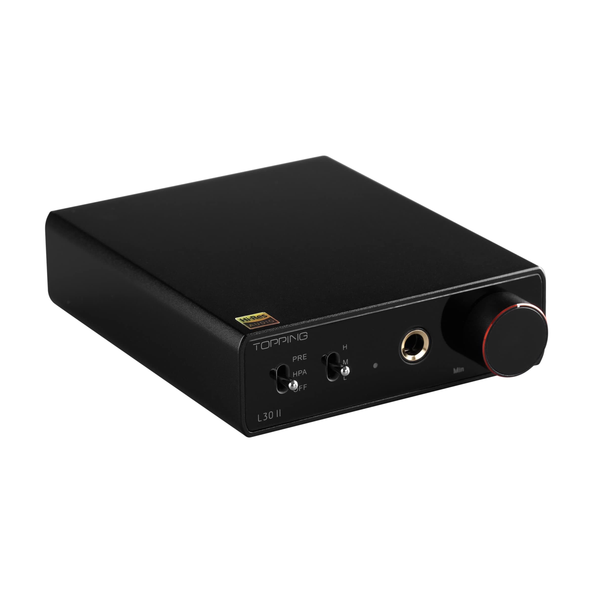 TOPPING L30II NFCA Linear Headphone Amp - 6.35mm Jack 3.5mm Adaptor RCA Input and Output 37Vpp high Output Voltage Mini HiFi Amp Audio Hi-Res Preamplifier (Black)