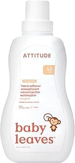 ATTITUDE Baby Fabric Softener, Plant and Mineral-Based Ingredients, HE Compatible, Vegan and Cruelty-free Laundry and Household Products, Pear Nectar, 40 Loads, 33.8 Fl Oz