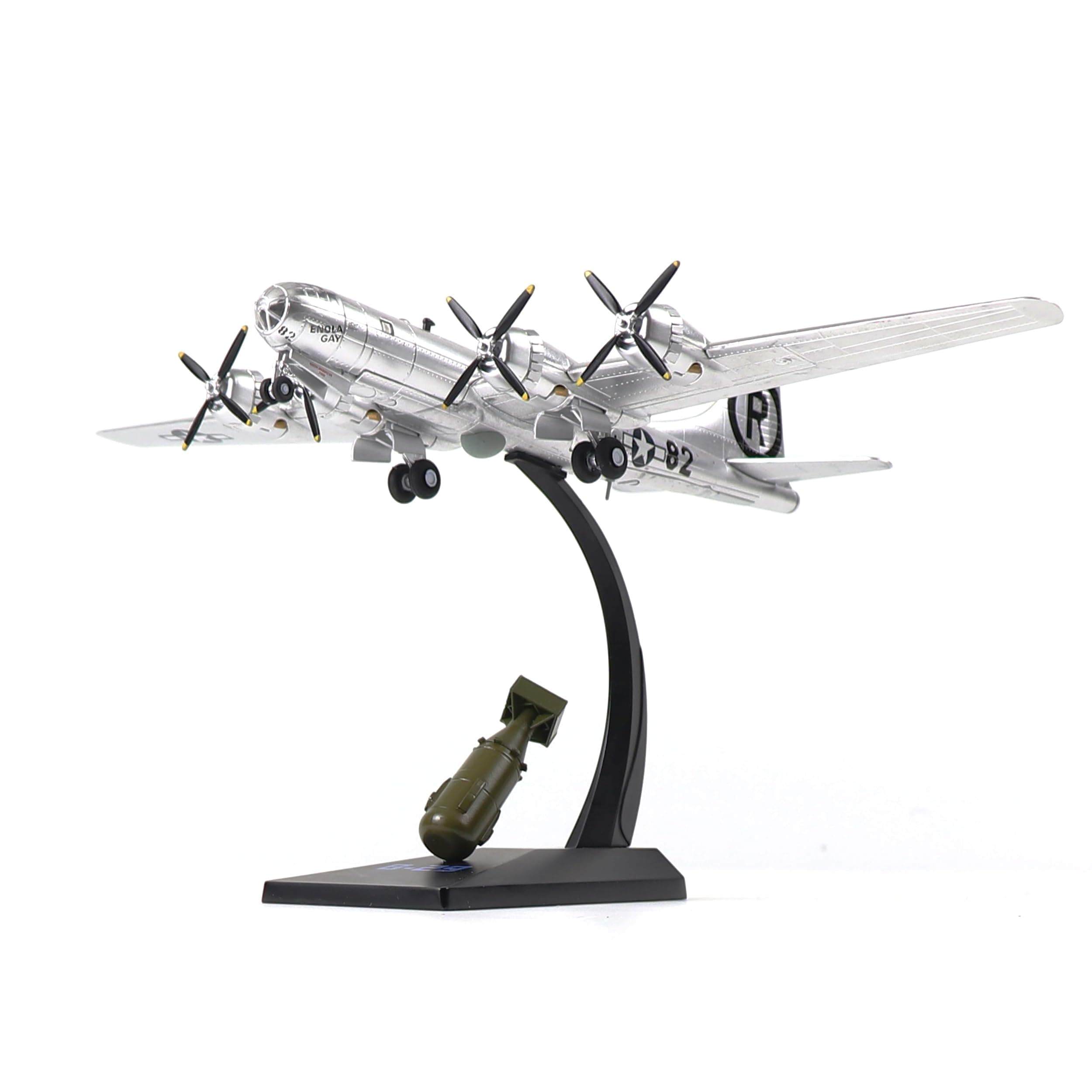 1/72 Scale B-29 Superfortress Fighter Model Heavy Bomber Aircraft Models Royal Air Force B-29 Bomber Military Metal Diecast Airplane Model Kit for Adult Collection or Gift (Little Boy)