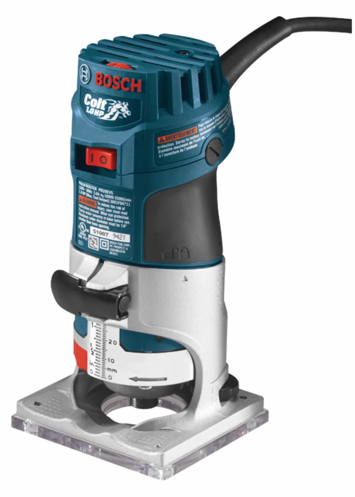 Bosch Colt 1-Horsepower 5.6 Amp Electronic Variable-Speed Palm Router PR20EVS