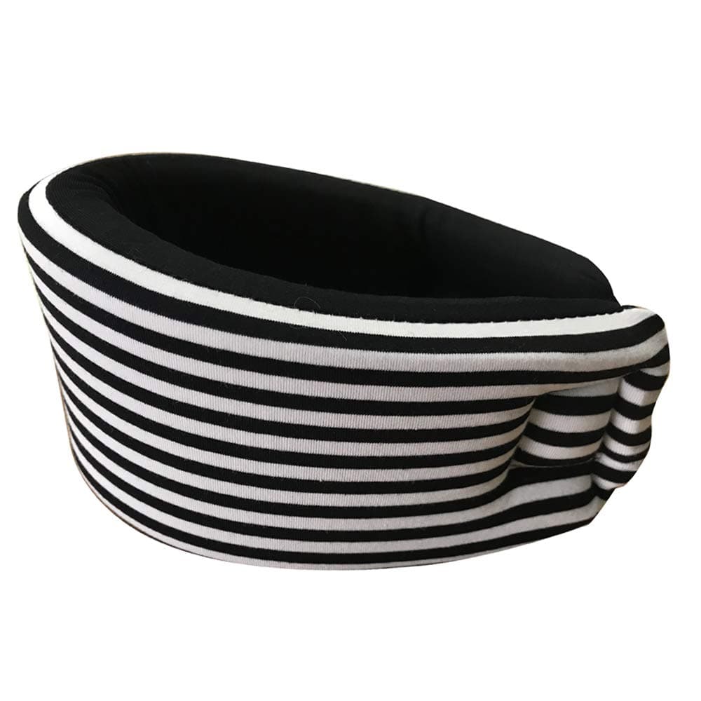 Heysroad Foam Cervical Collar Soft Neck Support Brace (Black-White, Medium)