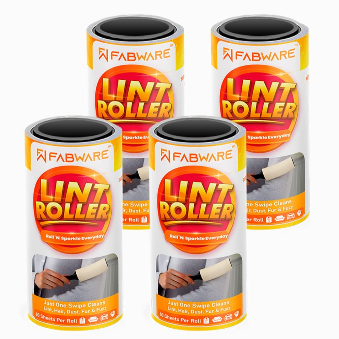 Lint Remover Rolls for Clothes - Sticky Lint Roller for Clothes, Furniture, Wool, Fur, Coat, Car Seats, Fabric, Dust Cleaner, Pet Hair Remover 4 Refills- 240 Sheets ONLY (NO Handles)
