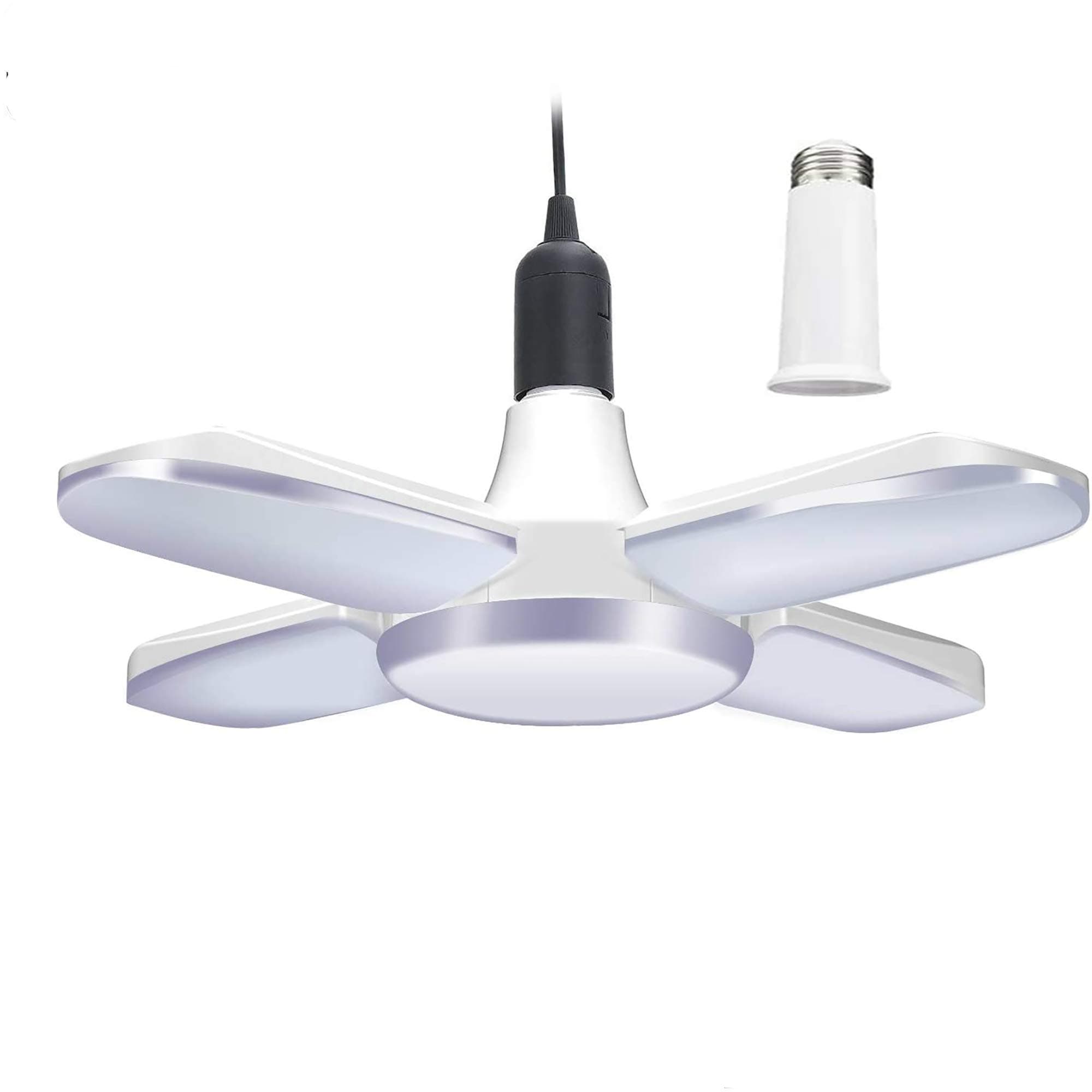 YiaMia LED Basement Lights Garage Ceiling Lighting, 6000LM 60W Deformable Light Bulbs for Workshop, Workbench, Barn, Warehouse (1 Pack)