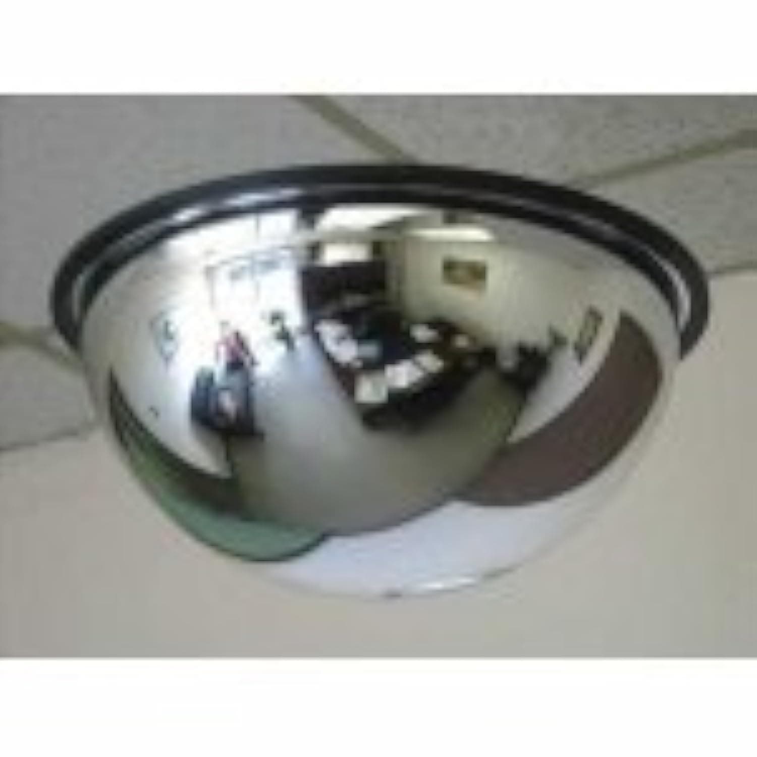 18” Acrylic Full Dome Mirror with Steel Back, Round Indoor Security Mirror for Driveway Safety Spots, Outdoor Warehouse Side View, Circular Wall Mirror for Office Use (DSB1800)