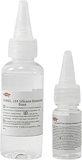 Dowsil SYLGARD 184 Silicone Elastomer Kit Base A + Curing Agent Solidifier B Two Parts Set for Electrical Component Battery Board Assembly Room Temperature RT Heat Cure (60g = A 55g + B 5g)