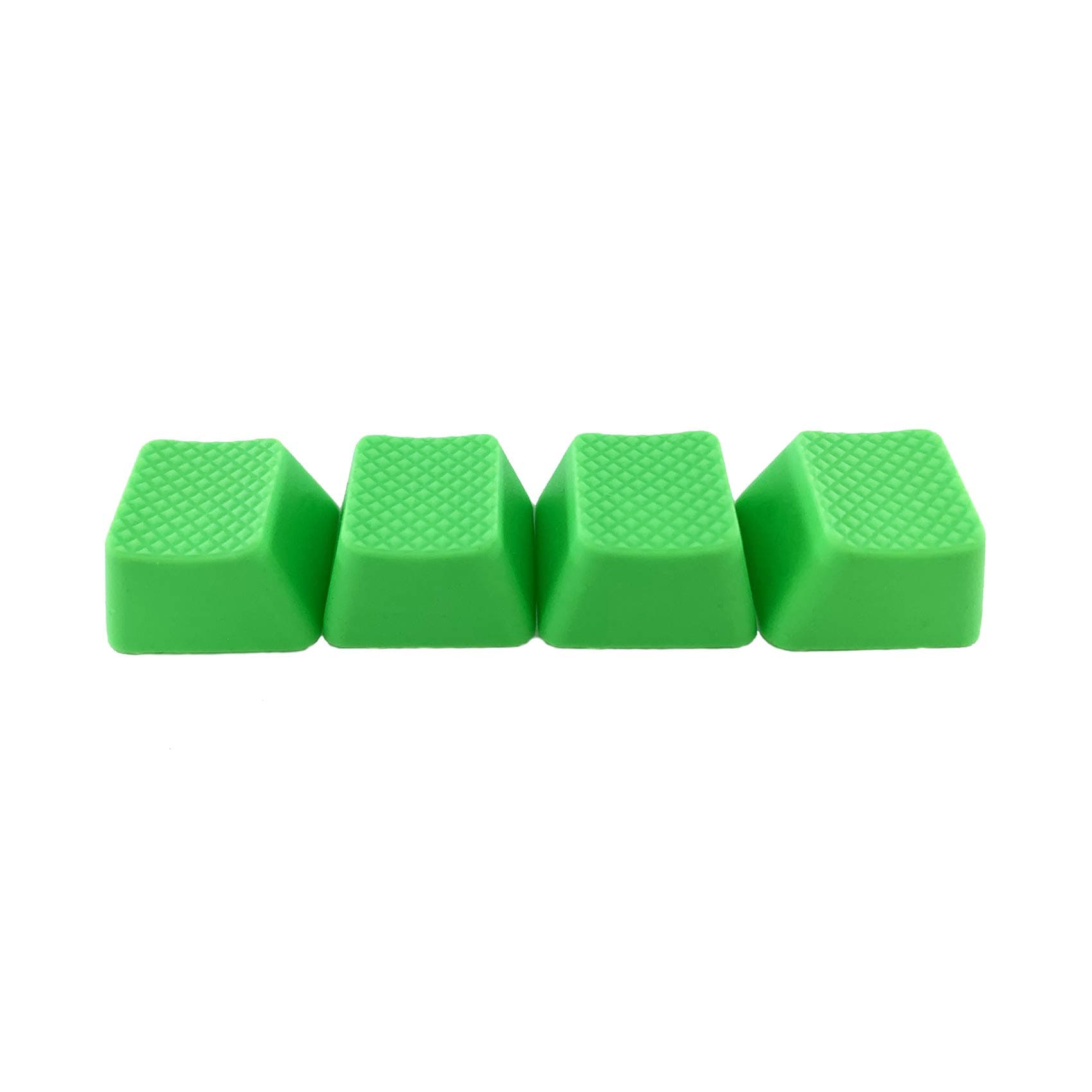 Big Chic Blank TPR Rubber Gaming Keycaps 4 Keys Set 1u for Cherry MX Mechanical Keyboards Compatible OEM (R4, Neon Green)