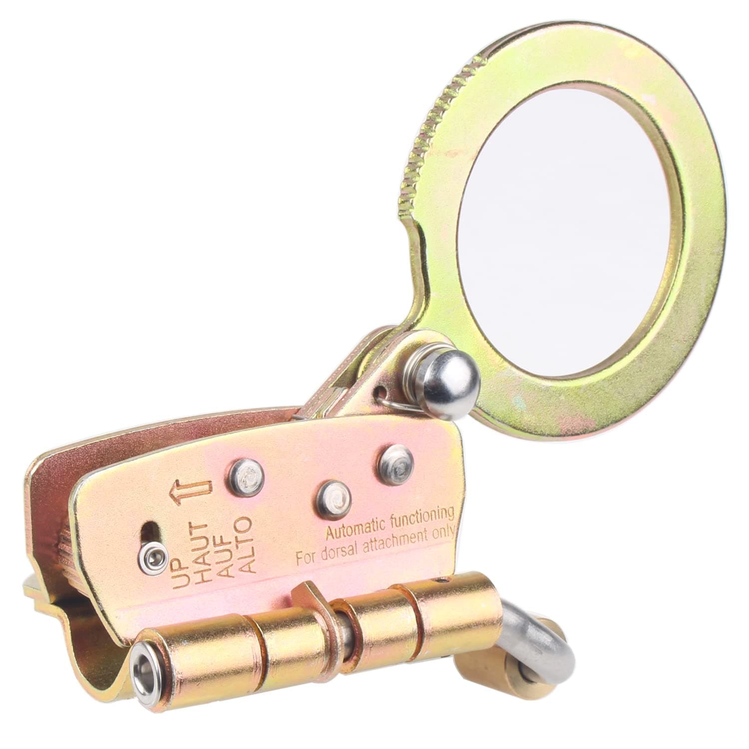 Fall Protection Rope Grab with Anti-Panic Feature,Auto-Trail Double Locking Rope Grabs Fall Arrester, Used with 5/8” Lifeline Rope,for Construction,General Industrial,Comply to ANSI/OSHA