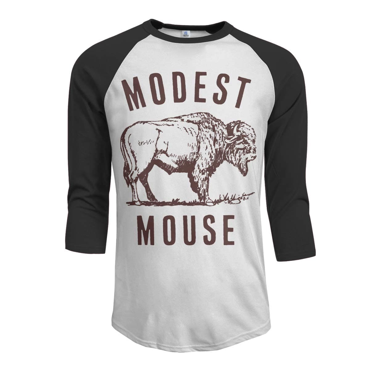 Men's 3/4 Sleeve Raglan Baseball Tee Black (XL)