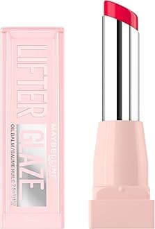 MAYBELLINE Lifter Glaze Oil Balm with Hyaluronic Acid and Hydrating Oil Blend, Lip Balm with 24HRs of Smooth, Moisturizing Shine, Cherry Swirl (Sheer Cherry Red)