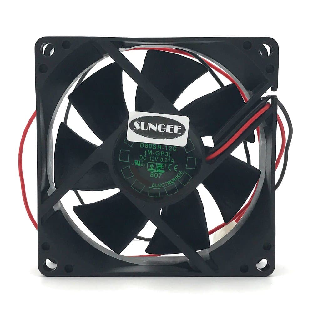 D80SH-12C 12V 0.21A 8020 8CM 2 Wire Power Supply Cabinet Cooling Fan