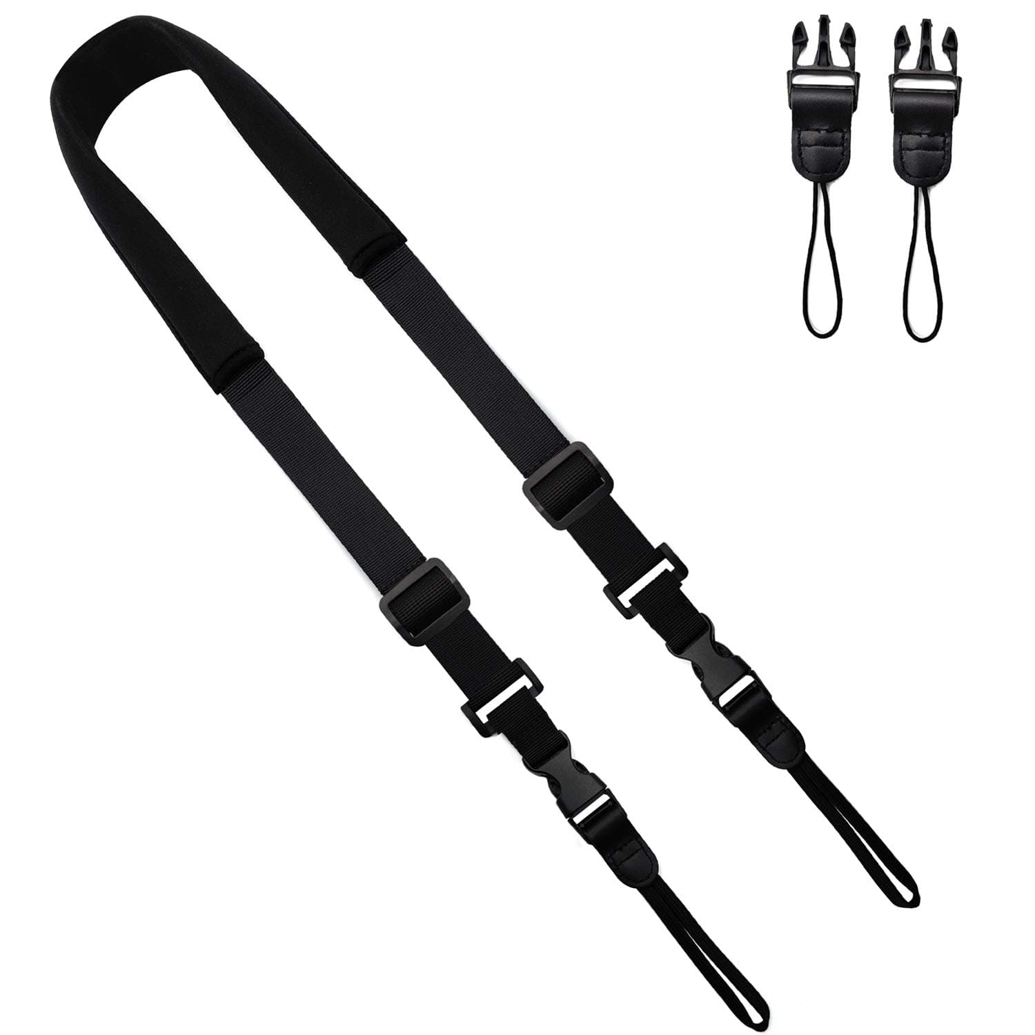 Camera Shoulder Neck Straps with Quick Release Heavy Duty Black DSLR Camera Strap