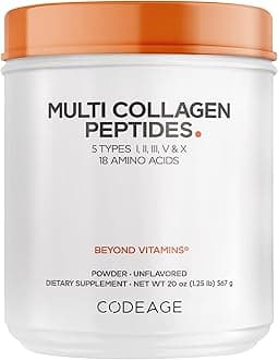 Multi Collagen Protein Powder Peptides, Hydrolyzed Collagen for Women & Men, Collagen Supplements, Grass Fed Bone Broth, 2-Month Supply, Unflavored, Type 1, 2, 3, 5 & 10, Non-GMO - 20 OZ
