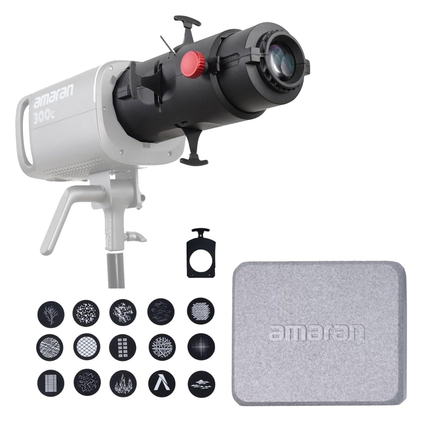 Aputure Amaran Spotlight SE 36° Lens Kit, Projection Lens Modifier for Amaran Halo 300X 200X Amaran 300C 150C and Other Power not Exceeding 300W Bowens Mount Lights