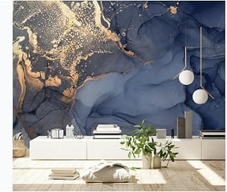Murwall Art Wallpaper Marble Wall Mural Abstract Wallpaper Blue Wall Mural Wallpaper Living Room Bedroom