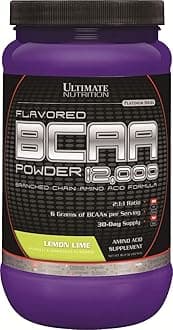 Ultimate NutritionFlavored BCAA Powder 12,000, Post Workout Recovery Drink, 3g Leucine 1.5g Valine 1.5g Isoleucine, Branch Chain Amino Acids Supplements for Muscle Recovery, 60 Servings, Lemon Lime
