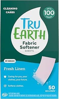 Tru Earth Fabric Softener Sheets | Alternative to Fabric Softener Liquid and Pods | 50 Sheets | Fresh Linen